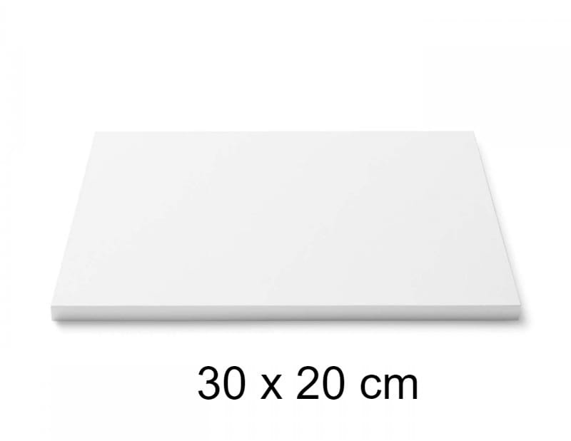 Podkład pod tort biały 20x30 cm h 1,2 cm – prostokątny, gruby podkład cukierniczy