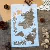 Szablon do dekoracji tortów i ciast MAPA ŚWIATA 20x12,5 cm
