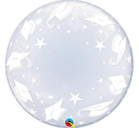 #BFK Balon foliowy 22" QL Bubble Deco "Graduation Caps" KK