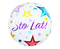 #BFK Balon foliowy Sto Lat, okrągły 18" AA