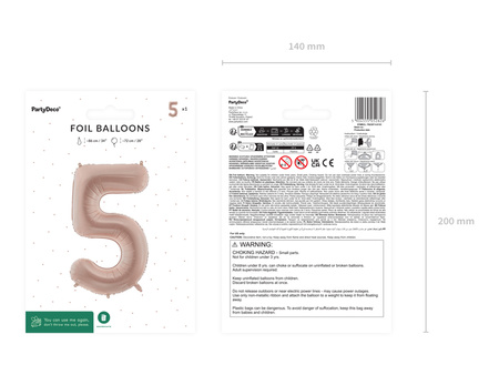 Balon foliowy Cyfra ''8'', 72cm, fiolet