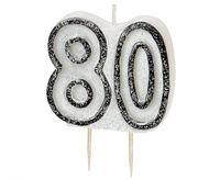 #SC32 Świeczka piker Glitz 80, czarna