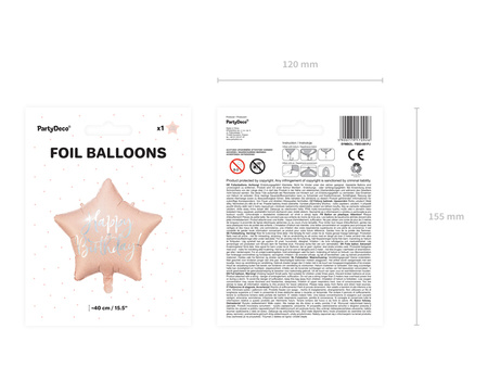 Balony Rainbow 23cm metalizowane, różowe złoto (1 op. / 10 szt.)