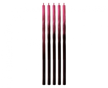 #SU Świeczki B&C Świderki Ombre, czerwony/czarny, 5x5x150mm, 5 szt.