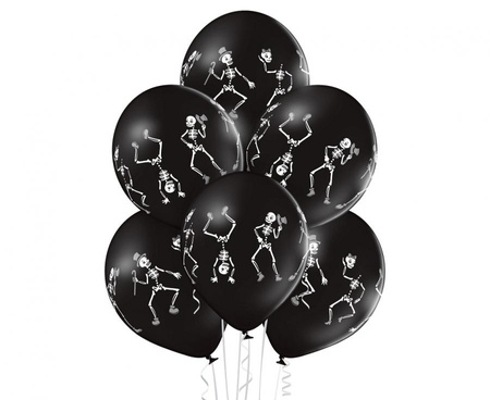 #BL Balony D11 Dancing Skelet 1C4S, 6 szt.