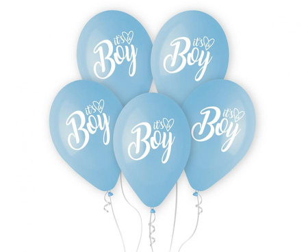 #BL Balony Premium Hel It's a Boy, 13"/ 5 szt. KK