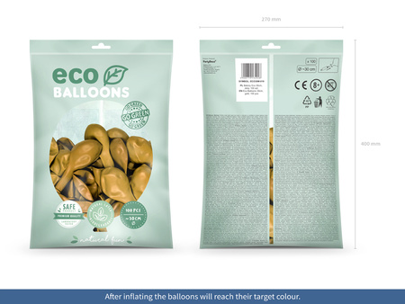 Balony Eco 26cm pastelowe, koralowy (1 op. / 100 szt.)