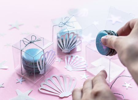 Baner Happy Birthday, różowe złoto, 16,5x62cm