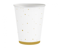 #ZKU_GD Kubeczki pap. Celebrate (złote), 250 ml/ 6 szt.