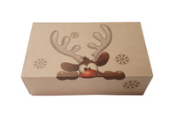 Świąteczne opakowanie pudełko na ciasto 31x22x8 cm Renifer Boże Narodzenie