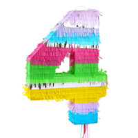 #PI Piniata cyfra „4”, pastelowa, 50x35x7.5 cm