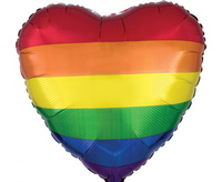 #BFK Balon foliowy 18" Serce -  Tęczowe