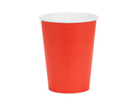 Kubeczki papierowe, czerwony, 250ml (1 op. / 6 szt.)