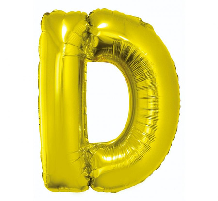 #BFK Balon foliowy "Litera D", złota, 89 cm KK