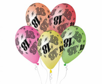 #BL Balony Premium "18", fluor mix, 12" / 5 szt. KK