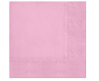 #ZSE Serwetki PAW gładkie jednokolorowe Rosa 33x33 cm / 20 szt.