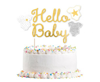 #DETO Dekoracja papierowa na tort "Hello Baby"