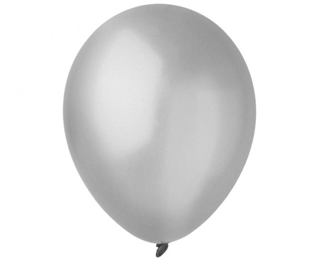 #BL Balony Decomex 9", metallic Silver, 100 szt.