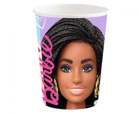 #ZKU Kubeczki papierowe Barbie Sweet Life 250 ml, 8 szt.