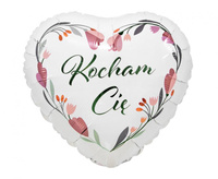 #BFK Balon foliowy Kocham Cię (białe serce), 18 cali KK