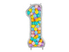 Balon foliowy Cyfra ''5'', 72cm, beż