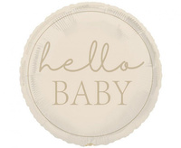 #BFK Balon foliowy 18" Hello baby, neutralny