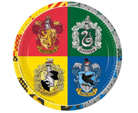 #ZTA Talerzyki papierowe Harry Potter Hogwarts Houses, next generation, 23cm, 8 szt. (plastic-free)