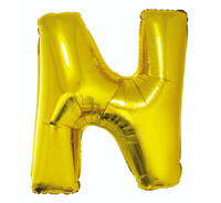 #BFK Balon foliowy "Litera N", złota, 89 cm KK