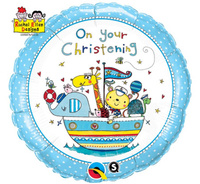#BFK Balon foliowy 18" QL CIR "On Your Christening (niebieski)" KK