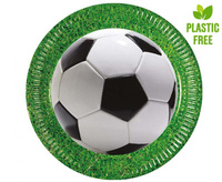 #ZTA Talerzyki papierowe Football Party, next generation, 23cm, 8 szt. (plastic-free) KK