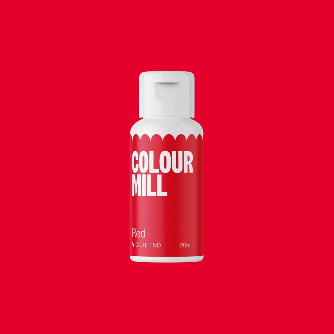 Barwnik olejowy do mas tłustych RED CZERWONY 20 ml Colour Mill - zbliżenie na butelkę