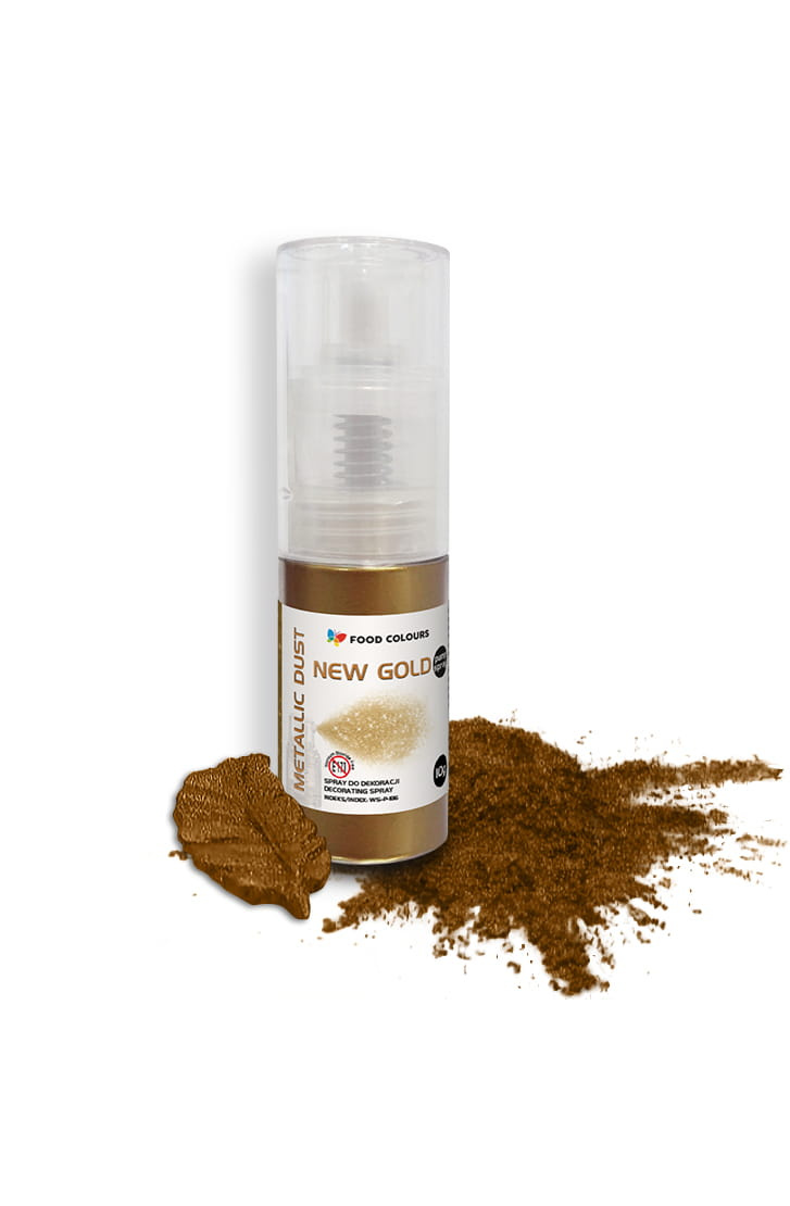 Efekt metalicznego złotego połysku na dekoracjach cukierniczych