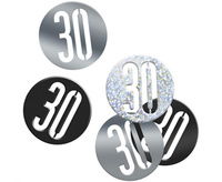 #DEKO Konfetti Glitz 30, czarno-srebrny miks, 14,1 g