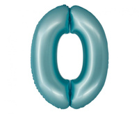 #BFC41 Balon foliowy Smart, Cyfra 0, j. niebieska matowa, 76 cm KK