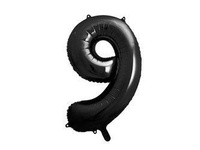 Balon foliowy Cyfra ''9'', 86cm, czarny