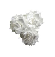 Dekoracja waflowa Różyczka Rozalia BIAŁA 3 szt. Rose Decor