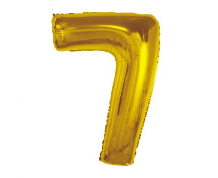 #BFC40 Balon foliowy Smart, cyfra 7, złota, 92 cm  KK