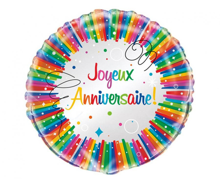 #BFK Balon foliowy 18" UQ "Joyeux Anniversaire" KK