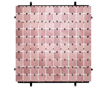 #DEI Panel dekoracyjny różowy, czarne tło typ B, 30x30 cm/ 100 kwadratów