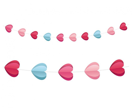 #DEGI Girlanda papierowa Love is in the air - Serduszka 3D, 200 cm KK