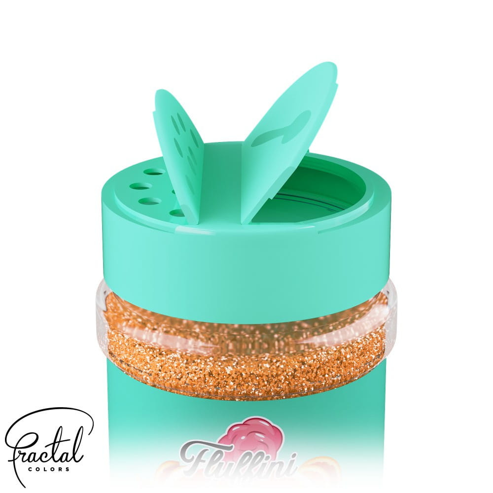 Smakowy cukier do waty cukrowej pomarańcczowy 300g Fractal Colours – wygodne zamknięcie z dozownikiem