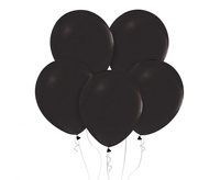 #BL Balony Beauty&Charm, pastelowe czarne 12"/ 50 szt.