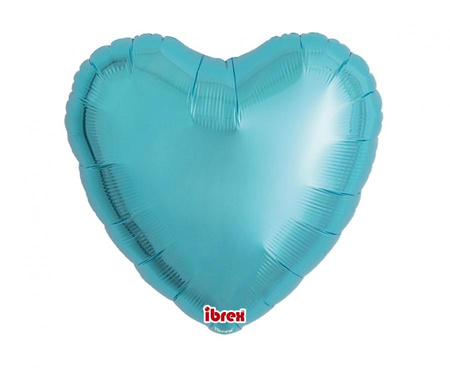 #BFK Balon Ibrex Hel, serce 18", Metallic Light Blue, 5 szt.