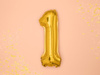 Balon foliowy Cyfra ''1'', 35cm, złoty Party Deco