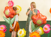 Balon foliowy Gwiazda 3D, 70cm, czarny