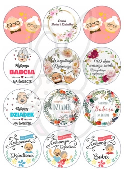 Wydruk jadalny na muffinki DLA BABCI I DZIADKA