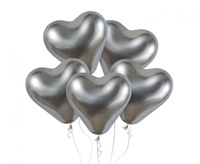 #BL Balony CRB12 shiny 12 cali serca - srebrne/ 25 szt.