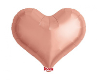 #BFK Balon Ibrex Hel, serce Jelly 14", Metallic Rose Gold, 5 szt.