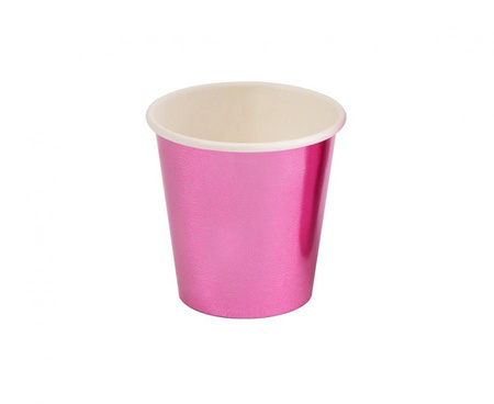 #ZKU Kubeczki papierowe do shotów, różowe, 60 ml, 8 szt.