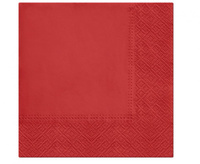#ZSE Serwetki PAW gładkie jednokolorowe Chili Red 33x33 cm / 20 szt.